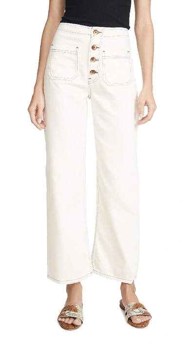 Shop Reformation Eloise Jeans In Ivory