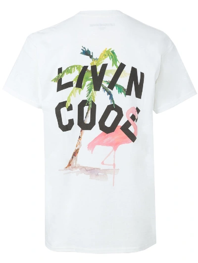 Shop Livincool The Webster X  White Flamingo T-shirt