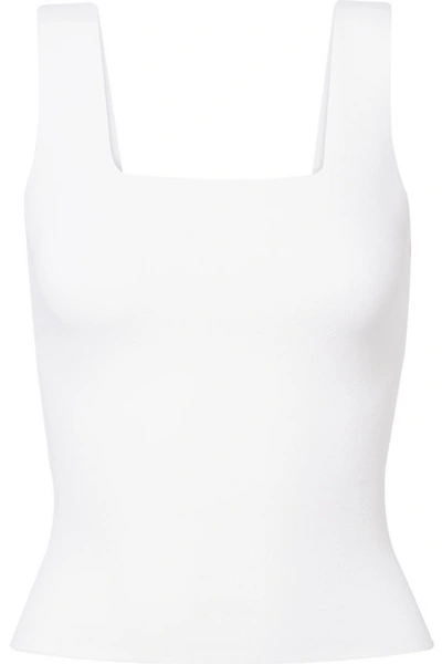 Shop Vince Stretch-ponte Tank In White