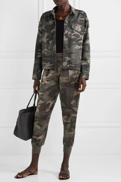 Shop Atm Anthony Thomas Melillo Camouflage-print Stretch-cotton Twill Jacket In Army Green