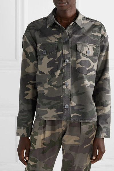 Shop Atm Anthony Thomas Melillo Camouflage-print Stretch-cotton Twill Jacket In Army Green