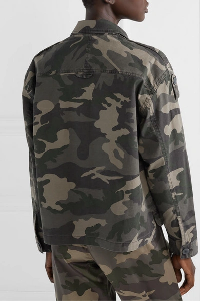 Shop Atm Anthony Thomas Melillo Camouflage-print Stretch-cotton Twill Jacket In Army Green