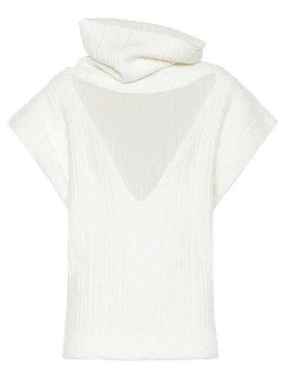 Shop Jacquemus La Maille Aube Sweater In White