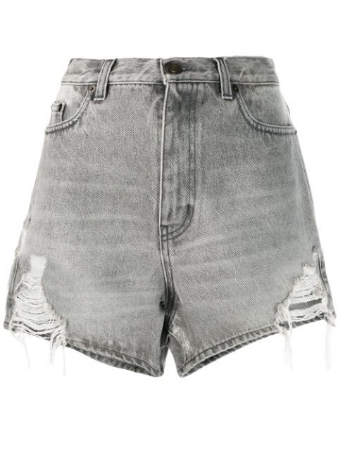 gray jean shorts