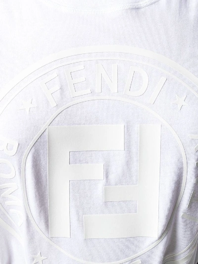 Shop Fendi Ff Monogram Shoulder Stripe T-shirt