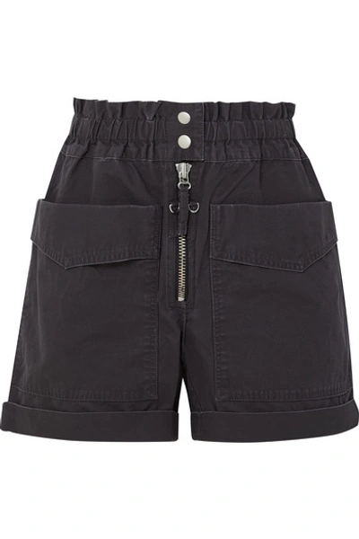 Shop Isabel Marant Étoile Lizy Cotton-canvas Shorts In Black