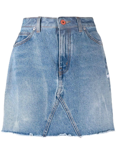 Shop Heron Preston High-waisted Mini Denim Skirt