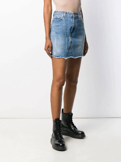 Shop Heron Preston High-waisted Mini Denim Skirt