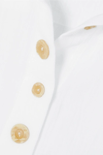 Shop Albus Lumen Traveller Cotton-gauze Shirt In White