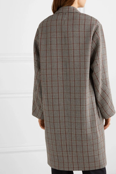 Shop Stella Mccartney The Beatles Oversized Prince Of Wales Checked Wool Coat In Black