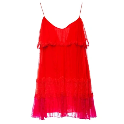 Shop Nissa Silk & Lace Mini Dress