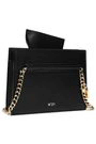 Shop N°21 Woman Knotted Leather Shoulder Bag Black