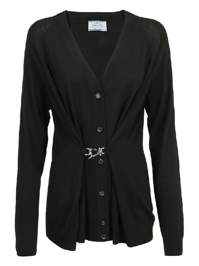 Shop Prada Cardigan In Nero