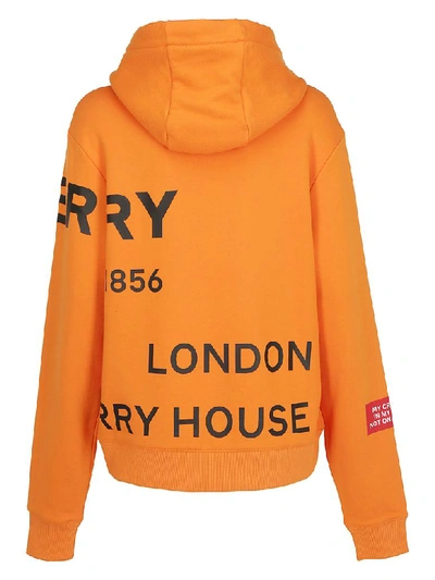 Shop Burberry Poulter Hoodie In Bright Orange