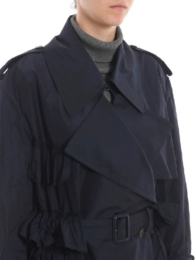 Shop Valentino Coat In Navy
