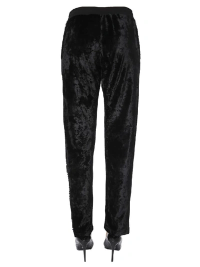 Shop Moschino Wide Pants In Nero