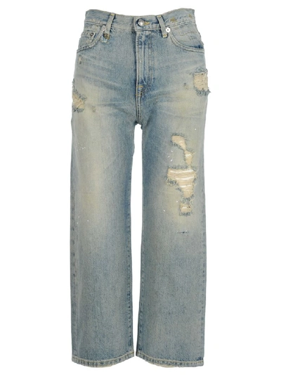 Shop R13 Camille High Rise Jeans In Blue Washed