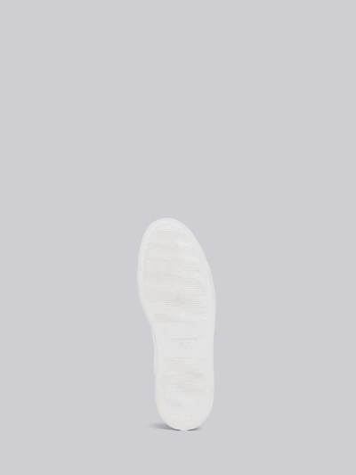 Shop Thom Browne Multicolor Calfskin Sneaker In White