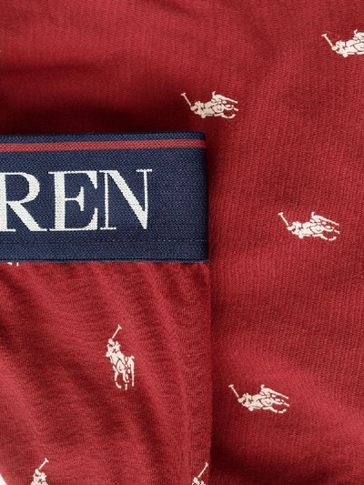 Shop Polo Ralph Lauren Logo Print Boxers In Red