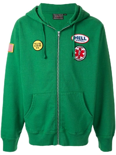 Hysteric Glamour Zip Up Sweatshirt In Green