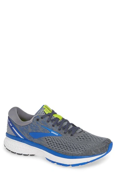 Shop Brooks Ghost 11 Running Shoe In Grey/ Blue/ Silver