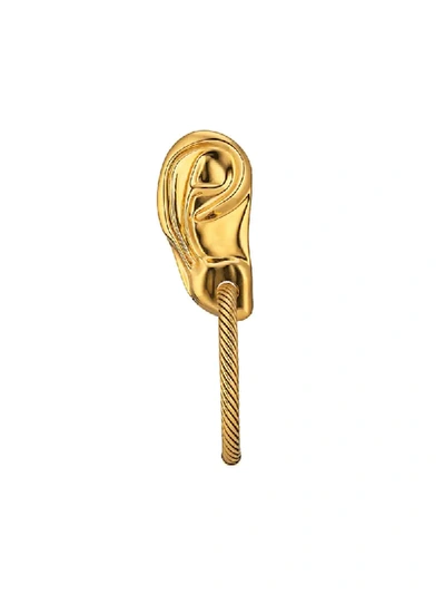Shop Gucci Hoop Ear Design Earring In Gold