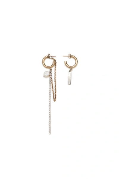 Justine Clenquet Opening Ceremony Jamie Earrings In Palladium And Pale G |  ModeSens