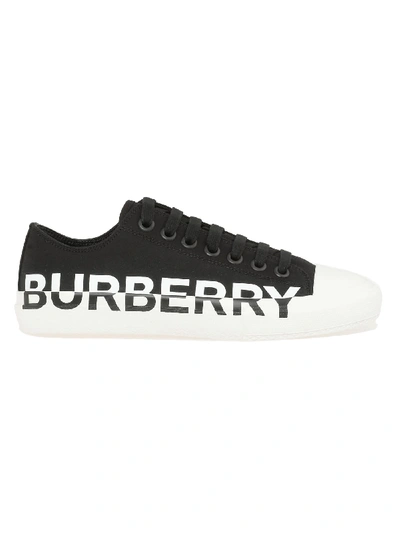 Shop Burberry Larkhall Sneaker In Black / Optic White