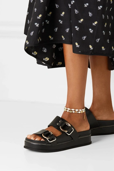 Shop Anissa Kermiche Gold-plated Pearl Anklet