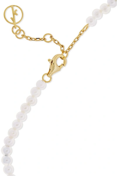 Shop Anissa Kermiche Gold-plated Pearl Bracelet