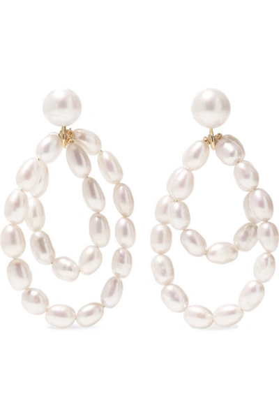 Shop Natasha Schweitzer Coco 9-karat Gold Pearl Earrings