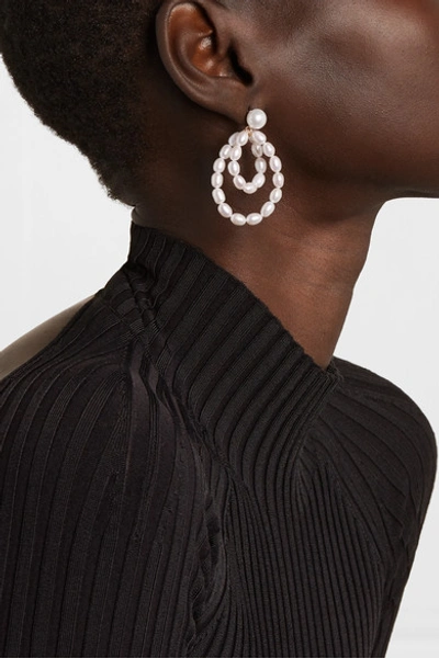 Shop Natasha Schweitzer Coco 9-karat Gold Pearl Earrings