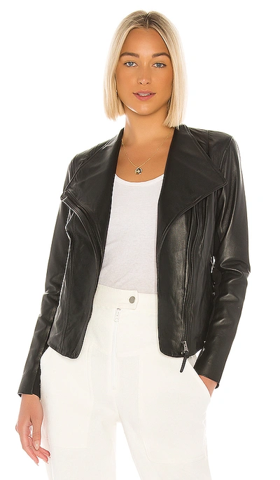 Shop Mackage Dinah Leather Jacket In Black.