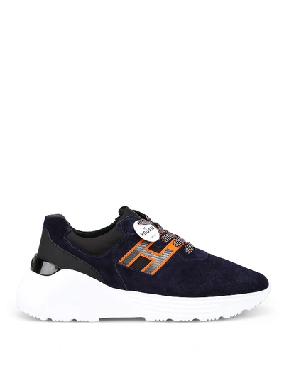 Shop Hogan Active One Blue And Orange Sneakers