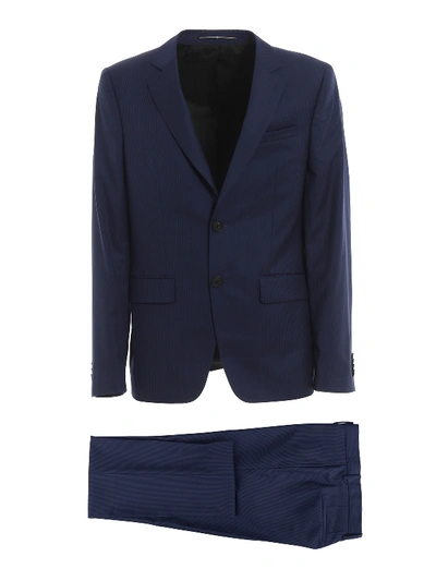 Shop Givenchy Pinstripe Wool Suit In Blue