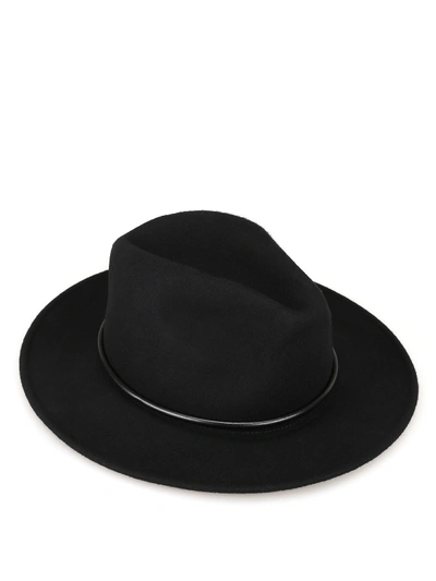 Shop Peserico Embellished Wool Blend Hat In Black