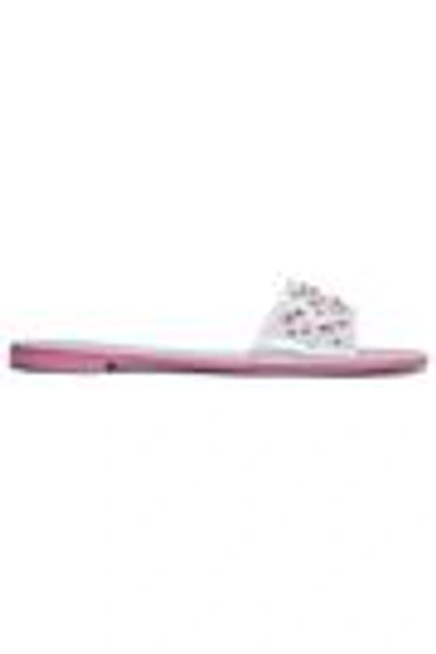 Shop Giuseppe Zanotti Woman Cassidy Crystal-embellished Pvc Slides Pink