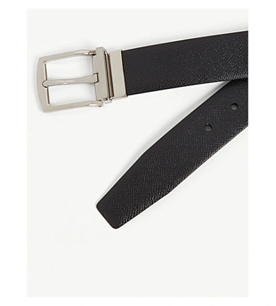 Shop Burberry Clarke Belt In Black/ Navy