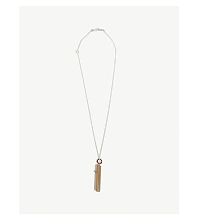 Shop Ambush Sss Pill Case Sterling Silver Necklace In Brown