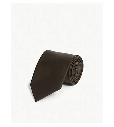 Shop Prada Logo Plaque Nylon Tie In Black