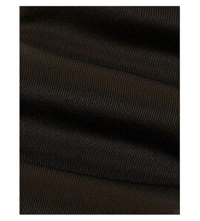 Shop Prada Logo Plaque Nylon Tie In Black