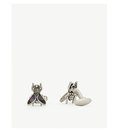 Shop Paul Smith Fly Cufflinks In Silver