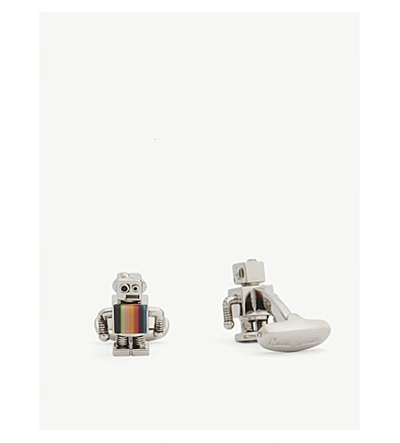 Shop Paul Smith Robot Cufflinks In Silver