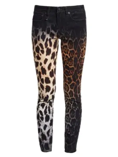 Shop R13 Alison Leopard Skinny Jeans In Black Faded Leopard