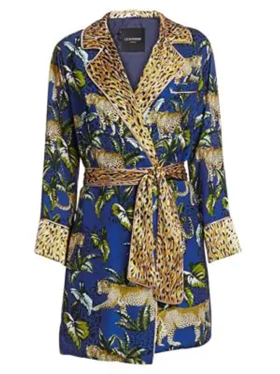 Shop Le Superbe Women's Moonshadows Short Robe Dress In Roaming Leopards