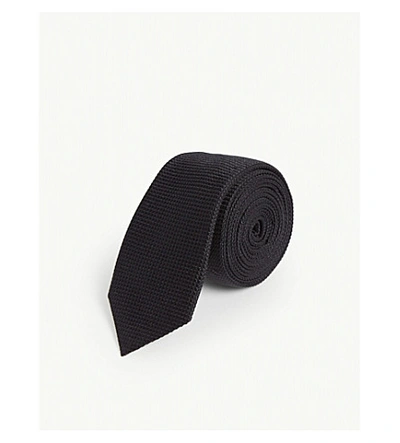 Shop Hugo Silk Tie In Black