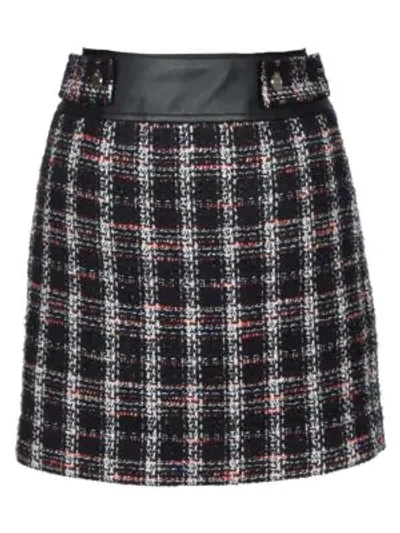 Shop Maje Jisido Tweed Mini Skirt In Black