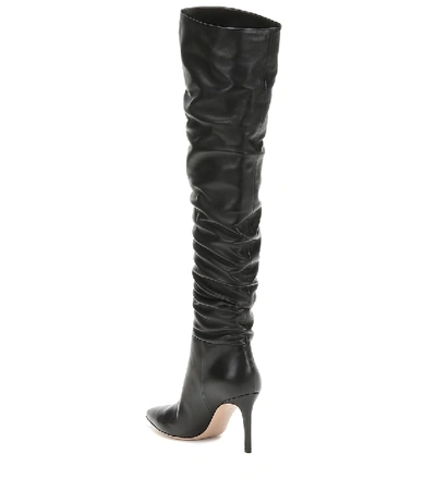 Shop Gianvito Rossi Valeria 85 Over-the-knee Leather Boots In Black