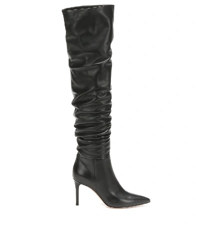 Shop Gianvito Rossi Valeria 85 Over-the-knee Leather Boots In Black