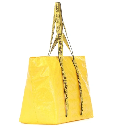 Shop Off-white Printed Tote In Yellow